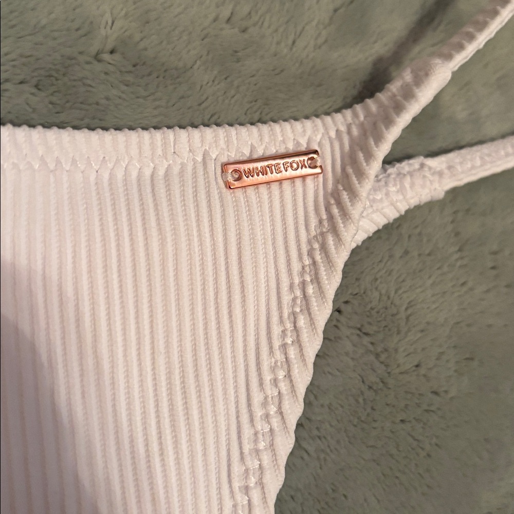 White Fox Boutique White Ribbed Bikini - Picture 10 of 11